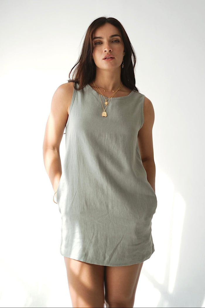 DOLLY DRESS - Sage