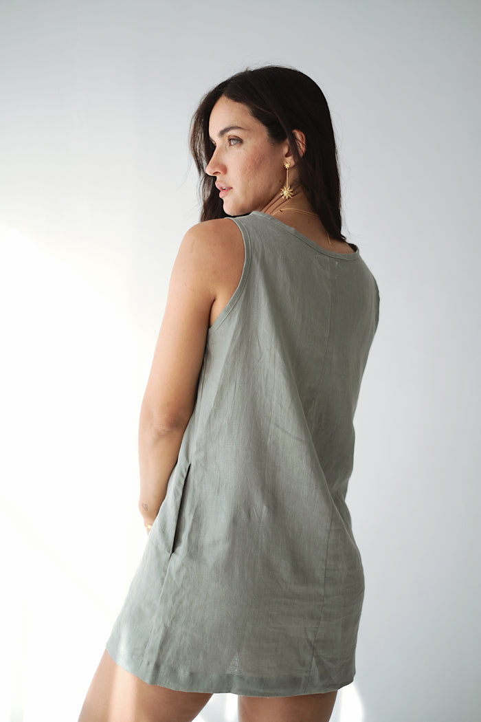 DOLLY DRESS - Sage