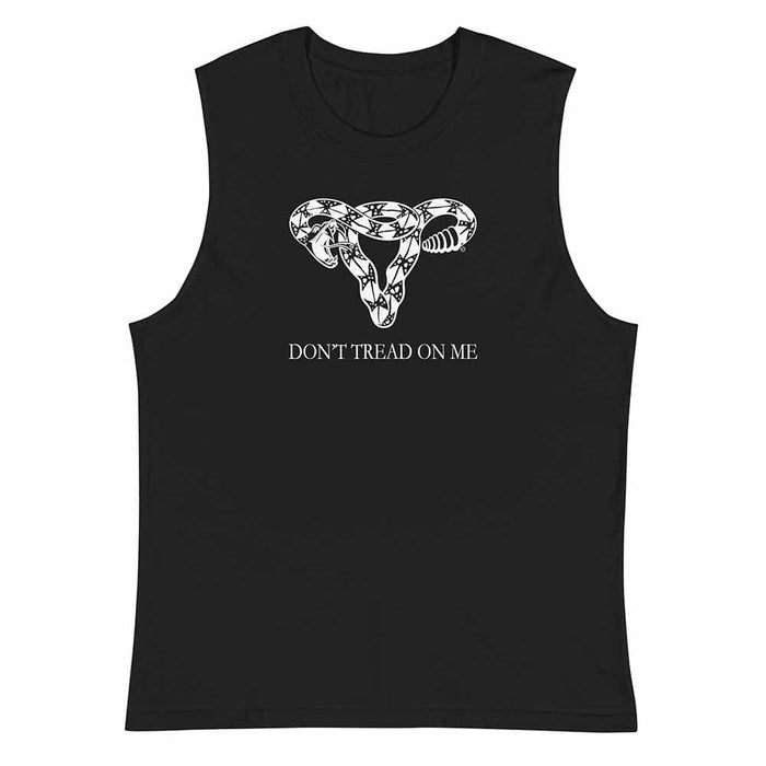 Don't Tread on Me Sleeveless T-shirt black rattlesnake uterus