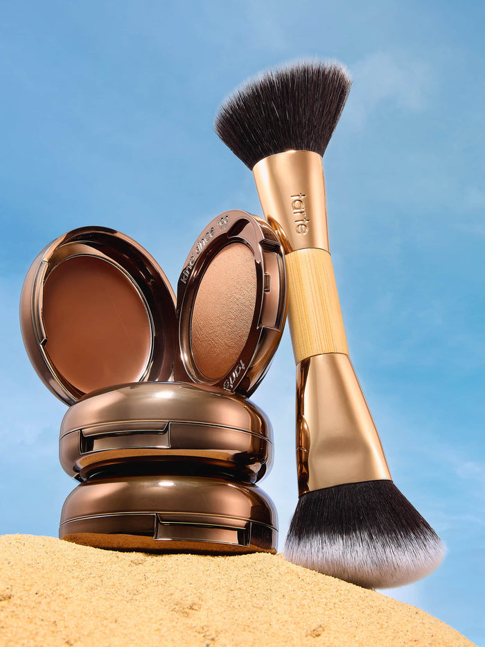 double-ended cream & powder bronzer brush