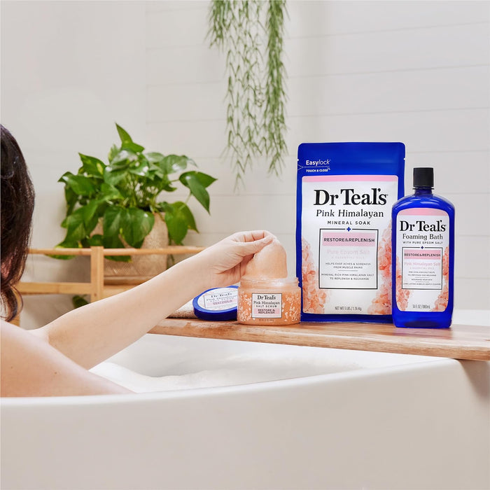 DR TEALS pink himalayan salt scrub restore & replenish مقشر الجسم بملح الهملايا الوردي