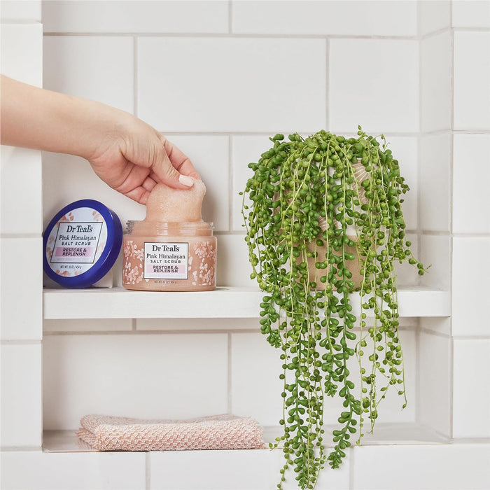 DR TEALS pink himalayan salt scrub restore & replenish مقشر الجسم بملح الهملايا الوردي