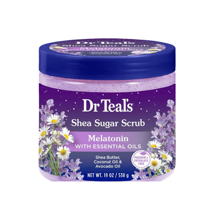 DR TEALS shea suger scrub melatonin with essential oils مقشر الجسم بالشيا والسكر والميلاتونين من دكتر تيلز