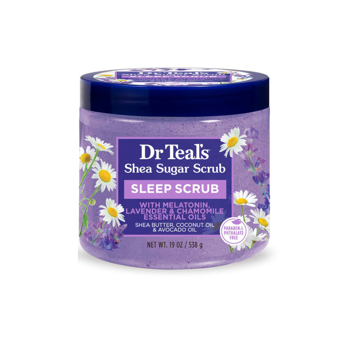 DR TEALS shea suger scrub melatonin with essential oils مقشر الجسم بالشيا والسكر والميلاتونين من دكتر تيلز