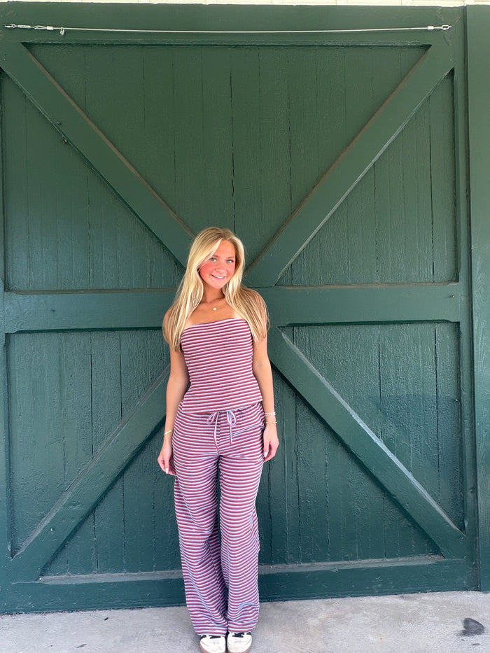 Dylan Lavender Stripe Knit Tube Top