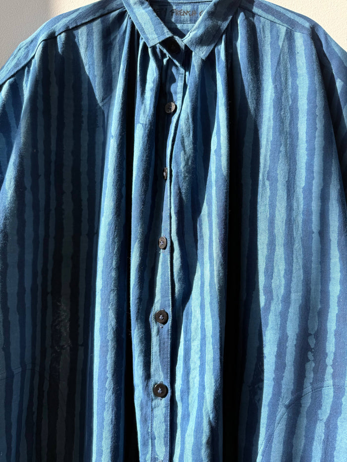 Elise Indigo Stripe Dress