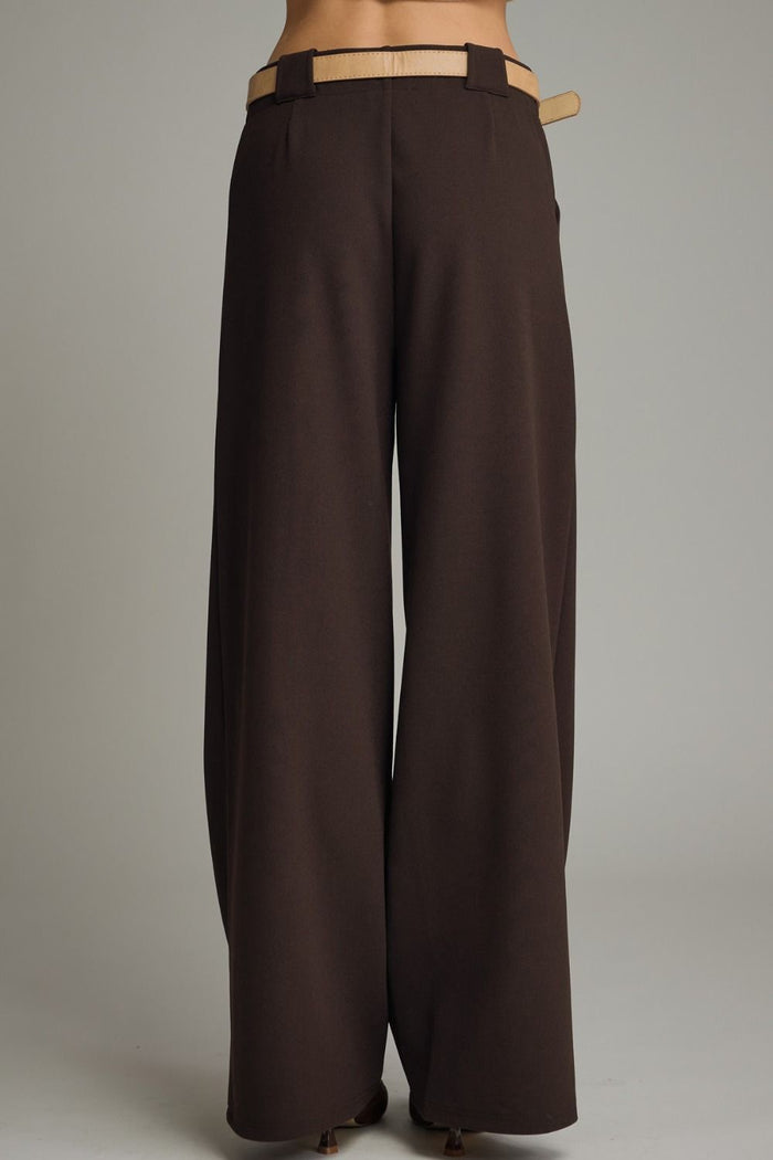 Entro Belted Wide Leg Pants