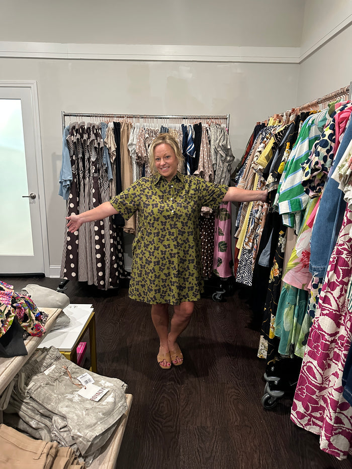 Entro Butterfly Print Mini Dress