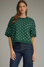 Entro Polka Dot Sweater Top