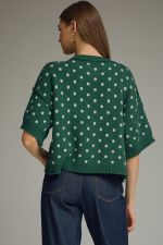 Entro Polka Dot Sweater Top