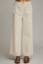 Entro Scallop Trim Wide Leg Pants