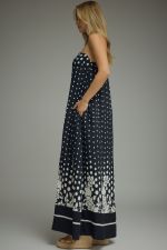 Entro Strapless Polka Dot Floral Border Maxi