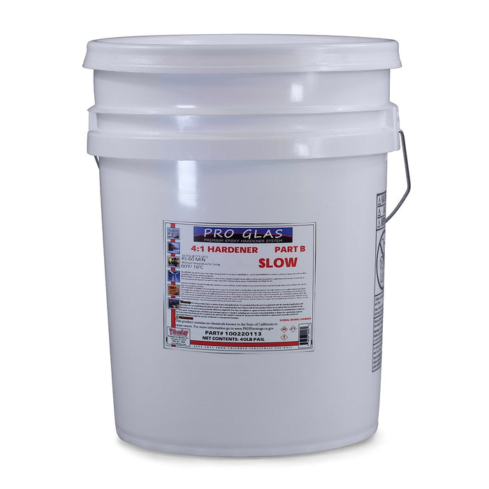 5 gallon pail of 4:1 Part B slow epoxy resin hardener.