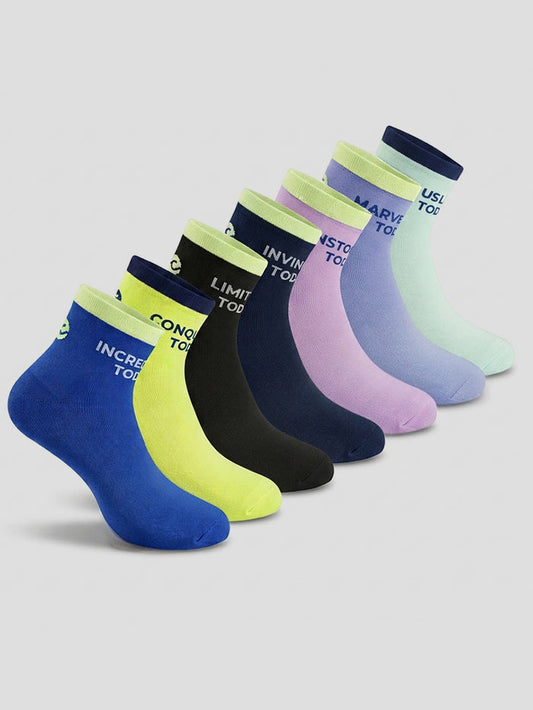 Everyday Expression Ankle Socks – Pack of 7 Pairs (4 Terry + 3 Non-Terry)