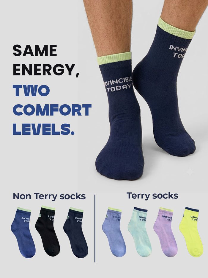Everyday Expression Ankle Socks – Pack of 7 Pairs (4 Terry + 3 Non-Terry)