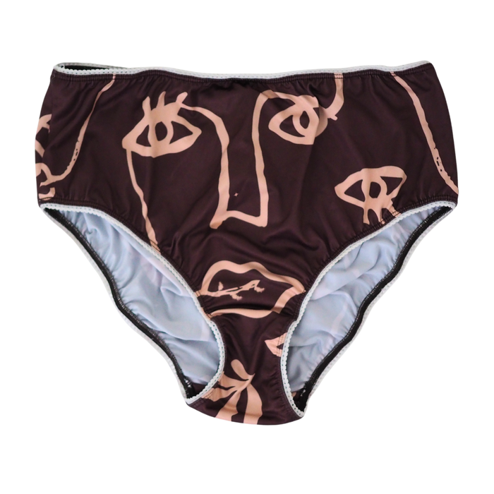 Farah Pant (High Waist) - Plants for Eyes - Cocoa