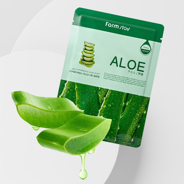 Farmstay Visible Difference Aloe Mask Sheet (1 Sheet x 10pcs)