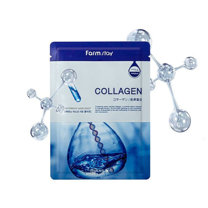 Farmstay Visible Difference Collagen Mask Sheet (1 Sheet x 10pcs)