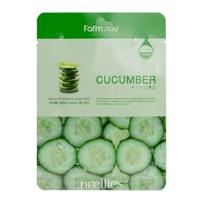 Farmstay Visible Difference Cucumber Mask Sheet (1 Sheet x 10pcs) (032108) - Pretties.com.hk