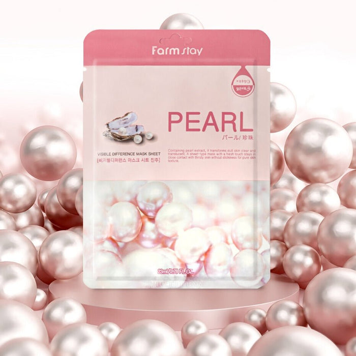 Farmstay Visible Difference Pearl Mask Sheet (1 Sheet x 10pcs)
