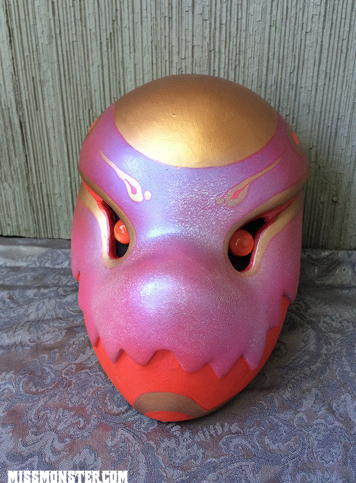 FINISHED AND READY TO SHIP- RED AND GOLD CHOMPY