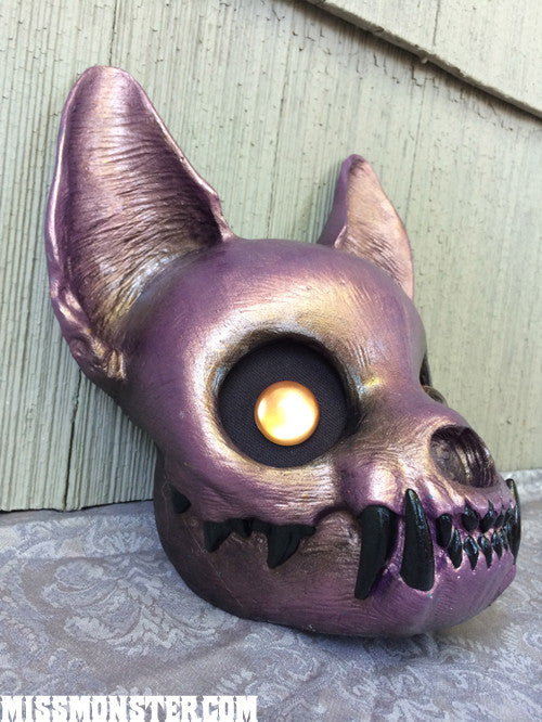 FINISHED READY TO SHIP CAT MASK- METALLIC FLESH