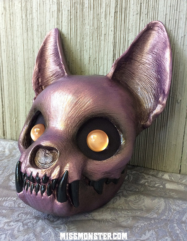 FINISHED READY TO SHIP CAT MASK- METALLIC FLESH