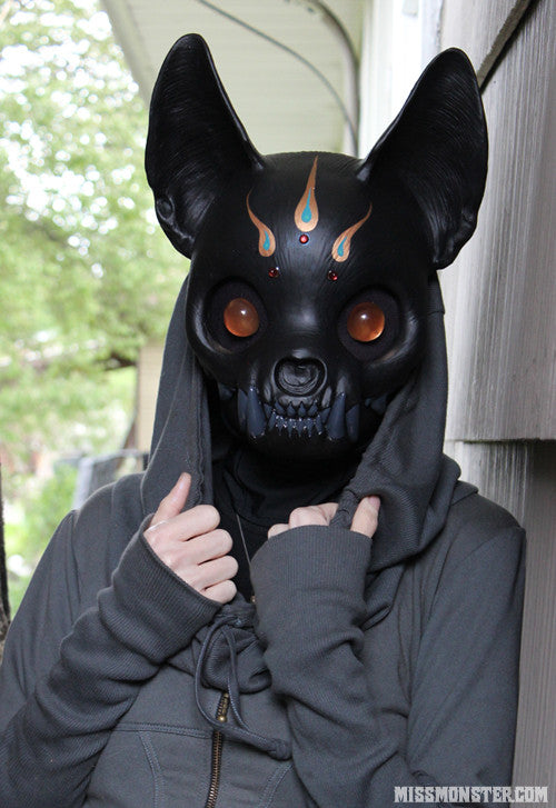 FINISHED READY TO SHIP CAT MASK- METALLIC FLESH