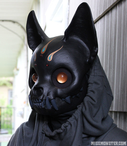 FINISHED READY TO SHIP CAT MASK- SOLAR FLARE