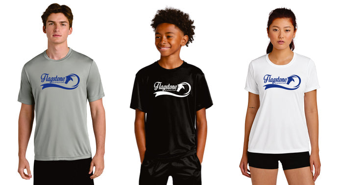 Flagstone Wicking Short Sleeve Greyscale Tee-Youth, Ladies, and Adult Sizes