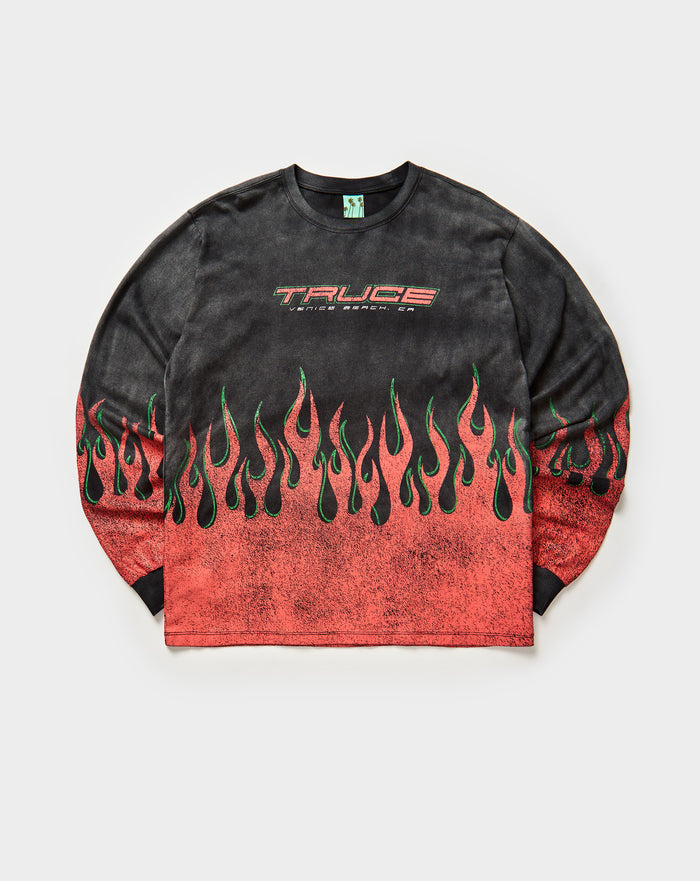 TRUCE Flame Long Sleeve T-Shirt. Underground Apparel. Rule of Next Streetwear.
