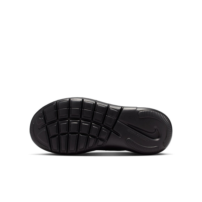 Youth black rubber outsole with tread pattern for grip