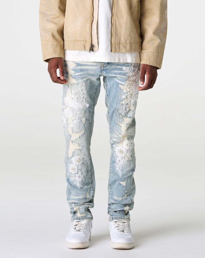 PRVT LBL Floral Ripped Skinny Jean. Underground Apparel. Rule of Next Streetwear.