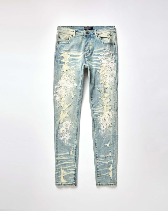 PRVT LBL Floral Ripped Skinny Jean. Underground Apparel. Rule of Next Streetwear.