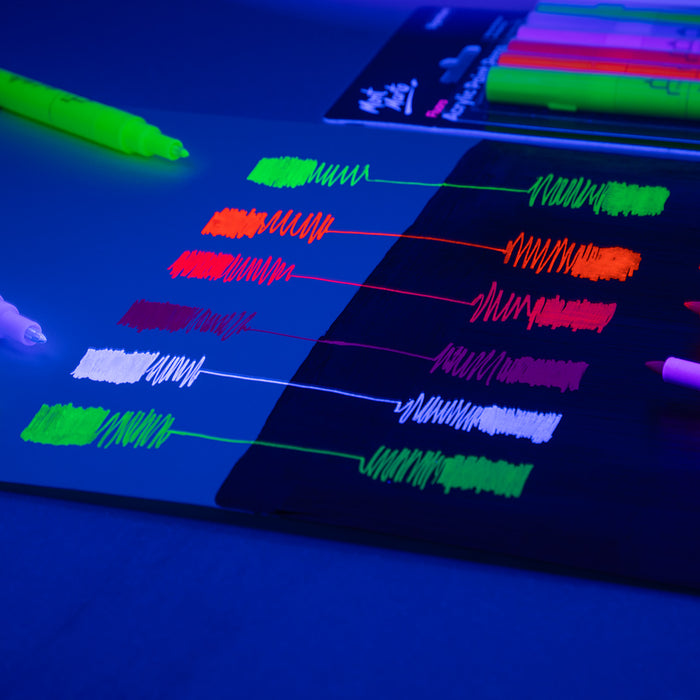 Fluoro Acrylic Paint Pens Fine Tip Signature 6pc