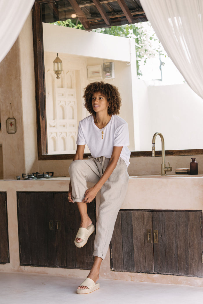 Luna & Rose Linen FRANKIE PANTS - Pepper