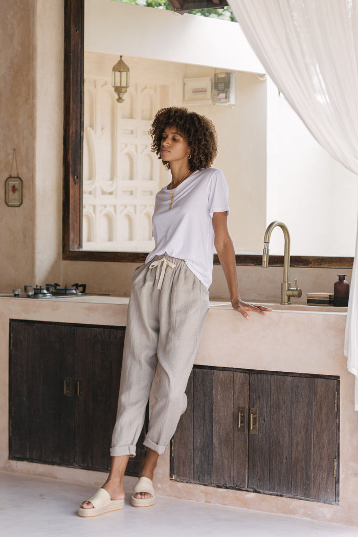 Luna & Rose Linen FRANKIE PANTS - Pepper