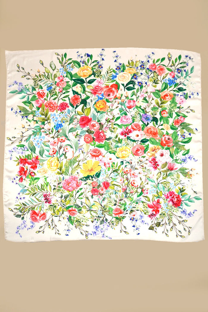 Garden Bloom Silky Bandana Scarf