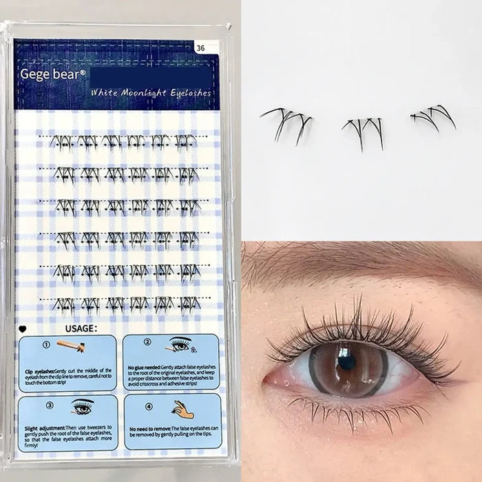 Gege Bear - Lower Eyelashes- 01 White Moonlight