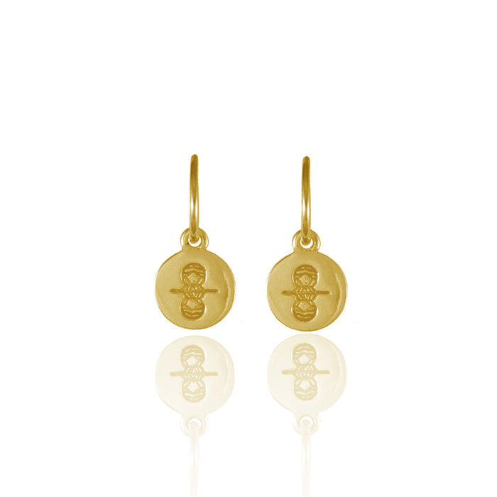 Gemini Mini Zodiac Hoops - Gold