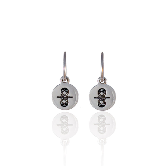 Gemini Mini Zodiac Hoops - Silver