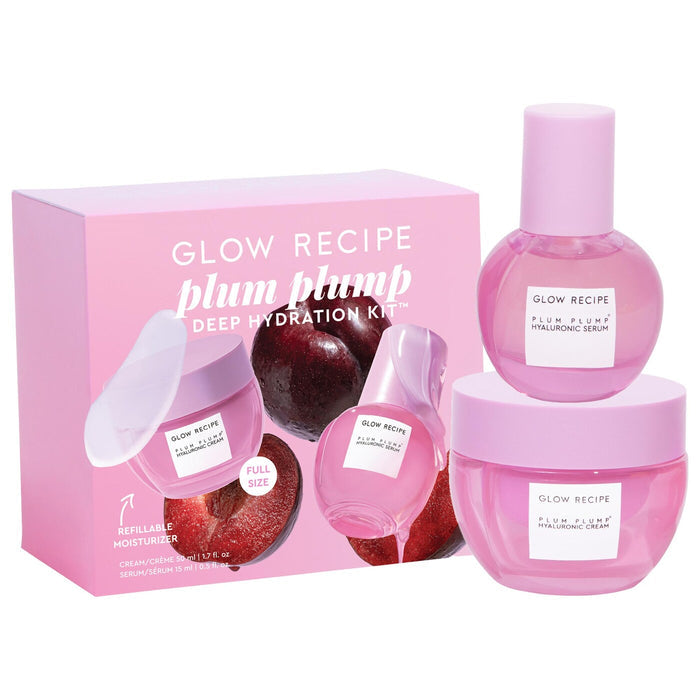 Glow Recipe Plum Plump Deep Hydration skincare gift set with various skincare products in a box, new in package.