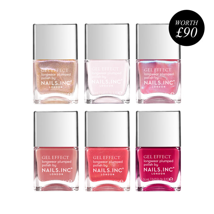 Guava Glow 6-Piece Gel Effect Nail Polish Set