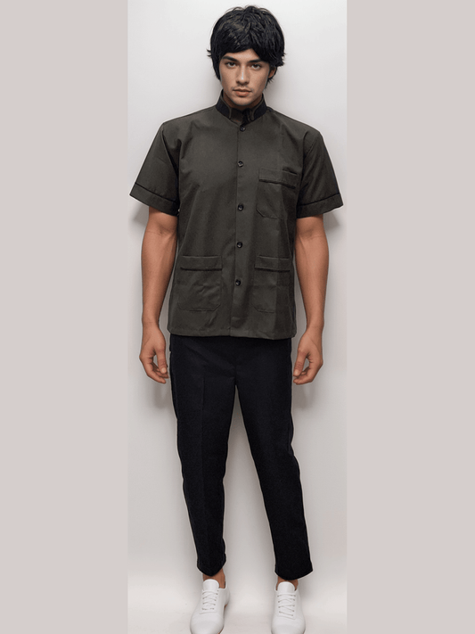 Helping Staff Shirt in Olive Green - Perfect for Your Team - J R GARMENTS