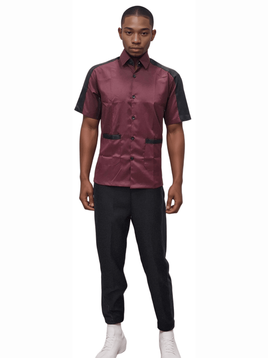 Helping Staff Shirt Maroon - Comfortable and Stylish Support Apparel - J R GARMENTS