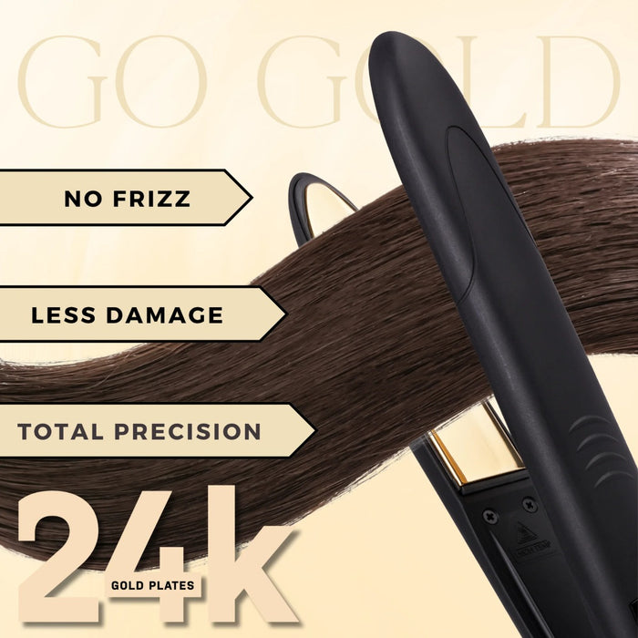 H&H Digital Nano Titanium Flat Iron 1” [Black] #5869