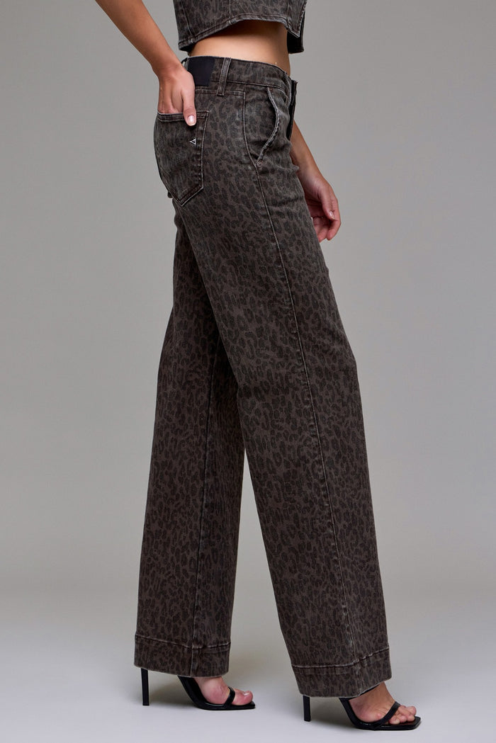 Hidden Brown Cheetah Comfort Flare