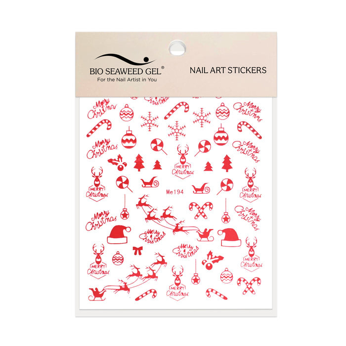 Holiday Nail Art Stickers - Bio Seaweed Gel USA