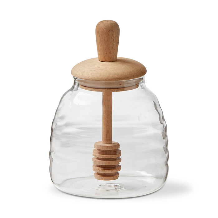 Honey Dipper Set Clear Glass
