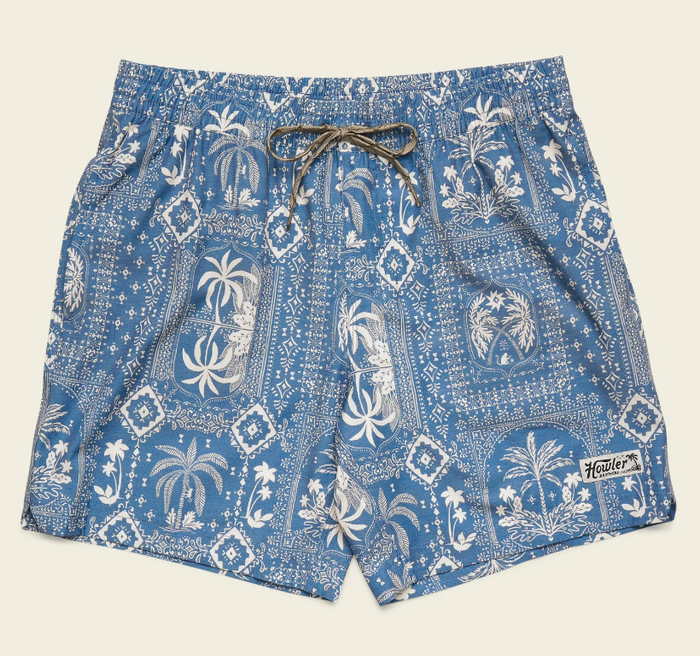 Howler Bros - Deep Set Boardshorts - Palmetto Prophecy : Storm Blue